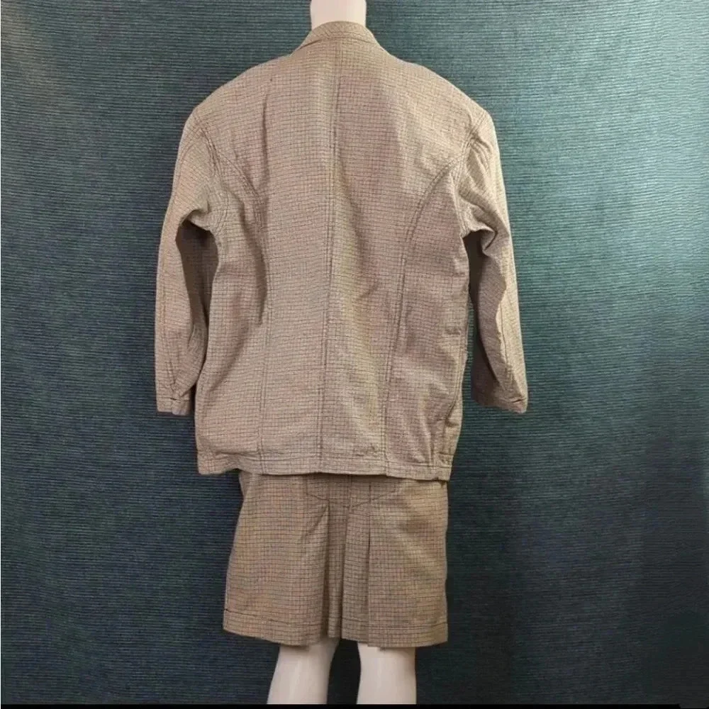 Vintage 80s In-Wear Women's Suit; Skirt & Blazer 100% Cotton - Picture 4 of 16